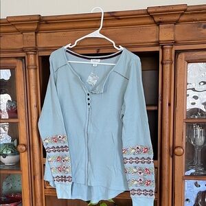 Sundance Embroidered Long Sleeve Top